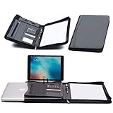 Portfolio Padfolio Zippered Organizer, Business Portfolio Folder & Case, 13 Inch Laptop Sleeve and Ipad Stand Bonus: Writing Pad, Calculator and Ballpoint Pen