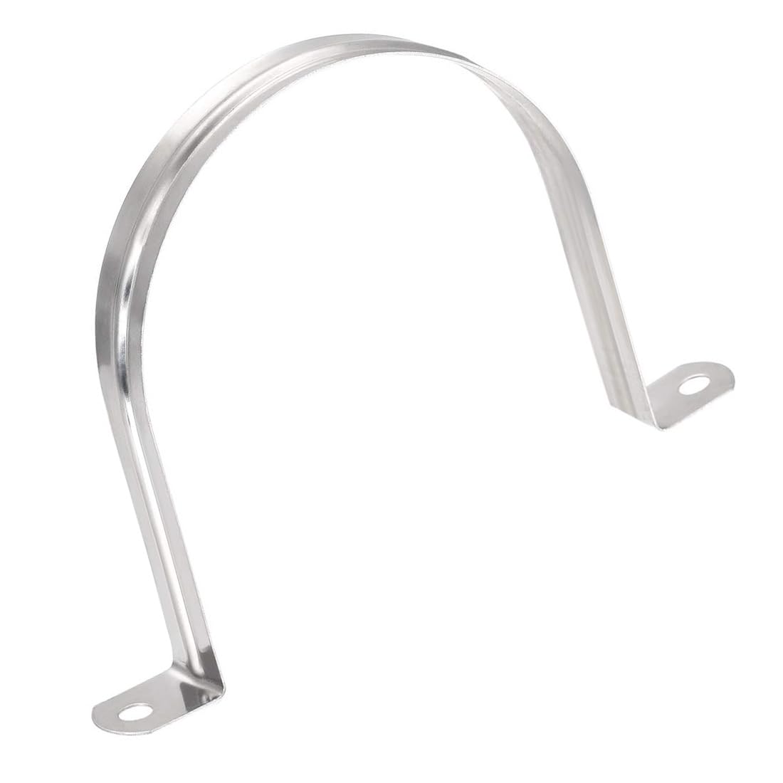 MACHSWON 100mm(3.94") Rigid Pipe Strap 2 Holes U Bracket Cable Clamp, 201 Stainless Steel Tension Tube Clip Conduit Clamp Hanger 8pcs