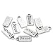 HOUSWEETY 50PCs Silver Tone dance Rectangle Charm Pendants 17x7mm(5/8