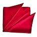 Women's Fashion Soft Satin Square Scarf Set Head Neck Multiuse Solid Colors Available (Deep red)