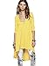 Urban CoCo Women's Half Sleeve High Low Loose Casual T-Shirt Top Tee Dress (Medium, Yellow)