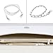Bundle Monster Womens Envelope Evening Patent Croc Skin Embossed Clutch - WHITE