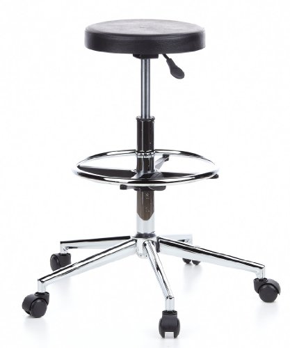 HJH-Office-665080-Sgabello-da-lavoro-TOP-WORK-14-nero-senza-braccioli-senza-schienale-robusto-con-poggiapiedi-regolabile-in-altezza-sedia-da-lavoro-base-cromata-ergonomica-facile-da-pulire