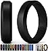 Knot Theory Silicone Wedding Ring Band for Men Women: Superior Non Bulky Rubber Rings - Premium Quality, Style, Comfort - Ideal Bands for Gym, Work, Hunting, Sports, and Travels