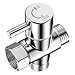 100% Solid Brass Shower Arm Diverter,G 1/2 3 Way Shower Diverter valve For Hand Held Showerhead and Fixed Spray Head Diverter Polished Chrome