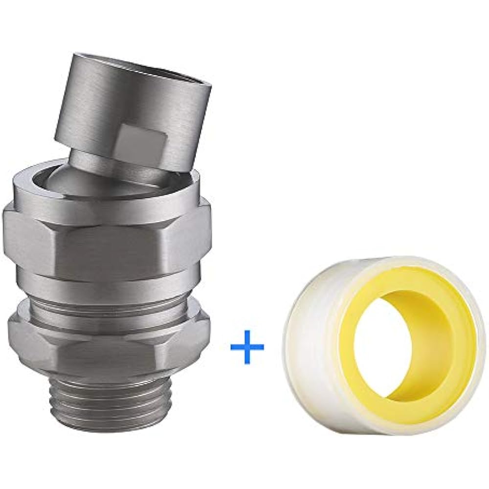 Hoooh Shower Head Swivel Ball Adapter Brass Ball Joint Shower Arm