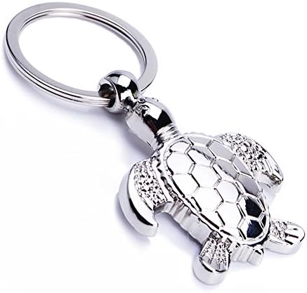 Kingru Cute Sea Turtle Model Keychain Novelty Key Ring Pendant Creative Key Chain for Gift (Turtle Shape)