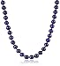 Amazon Collection Sterling Silver 8mm Lapis Lazuli Bead Necklace, 24