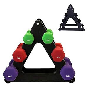 BOLANA Dumbell Tree Stand Small Dumbbell Weight Rack Hand Weight Tower Stand for Gym Home 3-Tier Dumbbell Holder Weight Holder