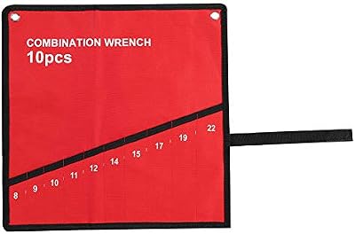 FTVOGUE Red Roll Up Tool Bag Wrench Spanner Screwdriver Pliers Storage 10