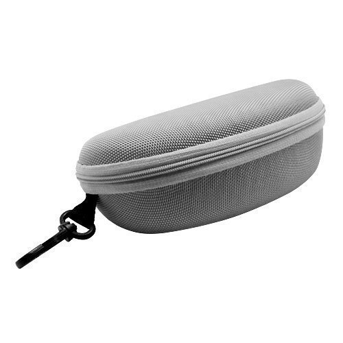 Accessotech Sunglasses Reading Glasses Carry Case Bag Hard Zipper Box Travel Pack Pouch (Silver)