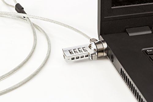 Laptop Cable Lock - 4ft Cable - Combination - Notebook & Computer Security Anti-Theft PC Locking Kit