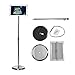Smonet Adjustable Pedestal Sign Holder Floor Stand with Telescoping Post, Poster Frame for 8 X 11 Inches Graphics, Top-loading Vertical Design-Silver Metal