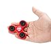 Tri-Spinner Fidget Toy EDC Focus Toy Stress Reducer with Hybrid Ceramic Bearing (Red+Black, One Size)