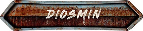 Any and All Graphics DIOSMIN 4"x18" Painted Lettering Look Rusted Double Point Style Antique Vintage Look Composite Aluminum Novelty décor Sign.