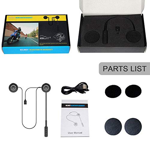 Motorcycle Helmet Headset, LEEGOAL Wireless Stereo Motorcycle Bluetooth 4.1 Helmet Headset, Wide Compatibility 8 Hours Working Time Bicycle Helmet Headphones with Hands-Free Speakers (1#)