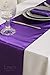 Ling's moment 12 x 108 Inch Satin Purple Table Runner, Pack of 1, For Wedding Banquet Decorations, Bridal Shower, Christmas, Birthday, Graduation, Prom, Party Table Decor