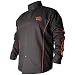 BSX Flame-Resistant Welding Jacket - Black with Red Flames, Size 2X-Large primary