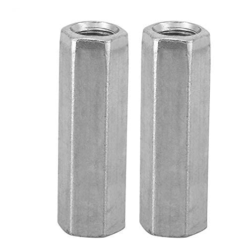 Carbon Steel Hex Coupling Nuts, 10pcs Long Rod Nut Hex Coupling Nuts Hexagonal Sleeve Nut Standoff M8 Threaded Fasteners for Industrial, Construction Fastener, Communication Equipment (M8*40)
