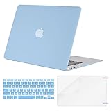 MOSISO Plastic Hard Shell Case & Keyboard Cover & Screen Protector Only Compatible with MacBook Air 13 inch (Models: A1369 & A1466, Older Version 2010-2017 Release), Airy Blue
