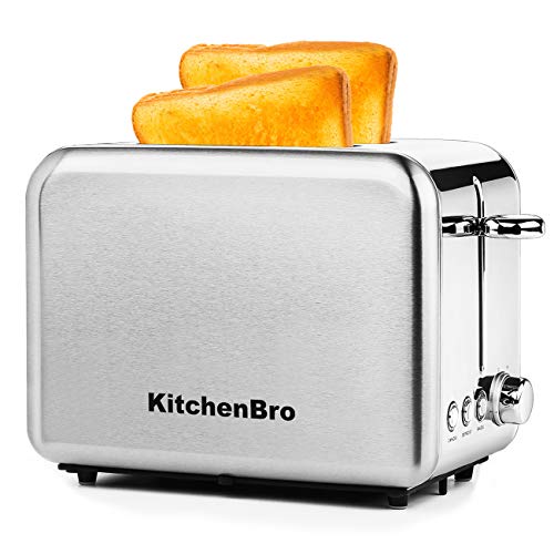 Compact Toaster 2 Slice Wide Slot Stainless Steel Housing Best Rated