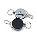 SAMS FISHING 2 pcs x Metal Retractable Reel Fly Fishing Zinger Retractor Stainless Cable Zinger with Belt Clip (A079)