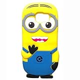 Galaxy S6 Phone Case,Mingfung 3D Cute Despicable Me 2 for Minions Soft Gel Rubber Silicone Protection Skin Case Cover for Samsung Galaxy s6 (Two Eyes Blue)