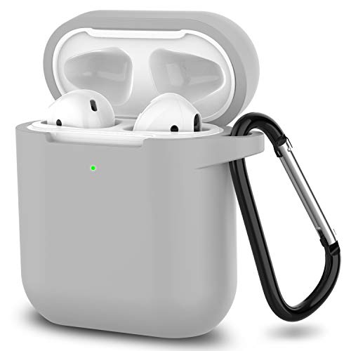 Newest 2019 AirPods Case,Full Protective Silicone AirPods Accessories Cover Compatiable with Apple AirPods Wireless Charging Case[Front LED Visible]