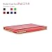iPad 2/3/4Case - Leather Stand Folio Case Cover for Apple iPad 2/3/4 Case with Multiple Viewing Angles, Document Card Pocket (Red)