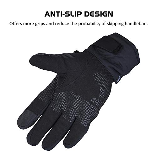 Winter Motorcycle Gloves Waterproof Touch Screen ATV UTV Scooter Riding XXL