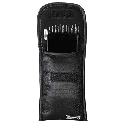 ABSORBITS Wet Cell Phone Rescue Pouch, Drying Kit for Mobile Phones, Reusable, Black