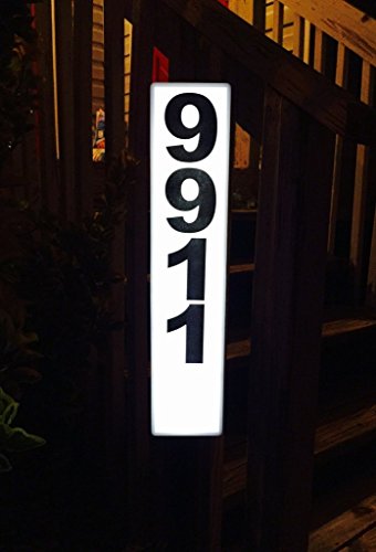 1 Solar+Lighted+Address+Sign+Emergency
