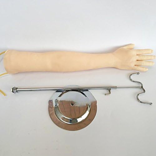Genmine Venipuncture Training Arm, IV Practice Arm Venipuncture Injection Training Arm Hand Model Kit for Medical Simulation Life like Venous Arm for Venipuncture &amp; Phlebotomy Training Teach Education