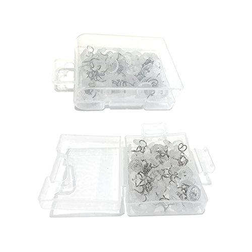 image for TIKAMI Plastic Twist Pins for Upholstery Slipcovers Bed-Skirts Clear H