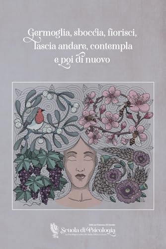 Quaderno appunti a righe A5 Quattro stagioni sfondo grigio: Quaderno A5 a righe - copertina a finitura opaca - 80 pagine per i tuoi appunti o per i tuoi pensieri