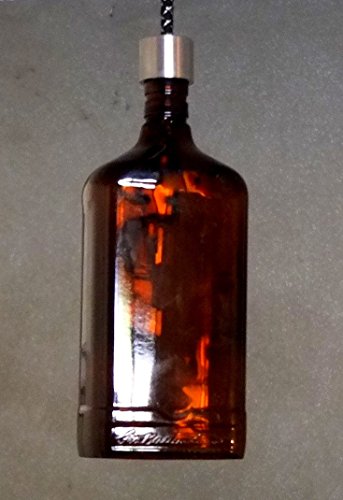 Industrial Bottle Lighting - Ceiling Pendant Light Made from Ballantine's finest Whiskey Bottle - Recycled Glass Hanging light fixture