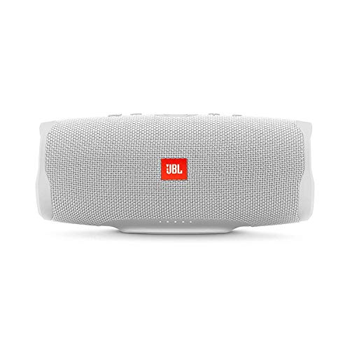 JBL Charge 4 – Enceinte Bluetooth portable avec USB – Robuste et étanche : pour piscine et plage – Son puissant – Autonomie 20 hrs – Blanc