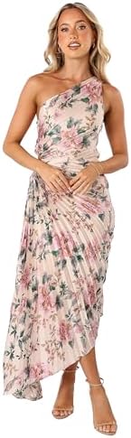 kleo one shoulder maxi dress Kleo One-Shoulder Pleated Maxi Dress (Women)
