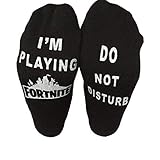 Fortnite Socks - I'm Playing Fortnite, Do Not Disturb - Black