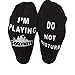 Fortnite Socks - I'm Playing Fortnite, Do Not Disturb - Black