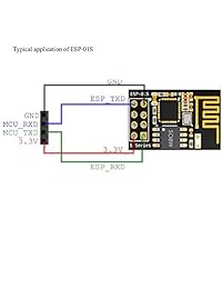 ESP8266 ESP 01S   Módulo de transceptor serie WiFi con flash de 1 MB DIP 8 3 6V (5 unidades)