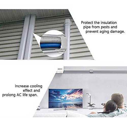 Air Jade 3" 7.5 Ft AC Line Set Cover Kit, Decorative PVC Tubing Cover for Ductless Mini Split and Heat Pumps & Central Air Conditioner, Condenser - Thumbnail 5