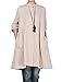 Mordenmiss Women's Cotton Linen Full Front Buttons Jacket Outfit with Pockets Style 1 XL Beige