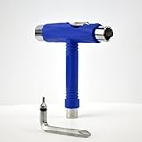 Skateboard T-Tool All in one Screwdriver Socket Multi function skate tool (Blue)