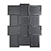 VonHaus 12 x Decorative Collage Picture Frames for Multiple 4x6 Photos - Black Wooden Hanging Wall Photo Frame with 12 Openings Hooks Included