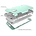 KAMII iPhone 6S Plus Case, iPhone 6 Plus Case - Shockproof Rugged High Impact Hybrid Drop Proof Armor Hard PC+ Soft Silicone Defender Full-Body Protection Case for iPhone 6 Plus / 6S Plus (Aqua+Grey)