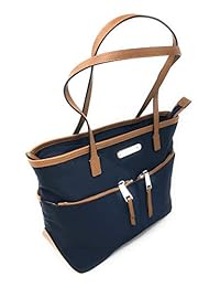 Michael Kors - Bolso de nailon para mujer, talla mediana, color azul marino