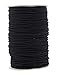 Mandala Crafts 2mm Black Elastic Cord for Jewelry Making - 76 Yds Stretchy Cord Round Elastic Strings for Bracelets Making String - Stretchy String for Crafts Beading