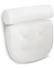 Viventive Luxury Spa Bath Pillow with Head, Neck, Shoulder and Back Support. Non-Slip, Extra Thick, Soft and Large 14x13in for The Ultimate Relaxation Experience. Fits Any tub