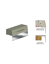 Amana Herramienta 57155 Lansen con punta de carburo Edge fregadero de acero inoxidable y recortar con ultra-glide BB Guía superficie sólida 49 64 D x 1   1 2 CH X 12 Deg X 1 2 inch SHK Router Bit